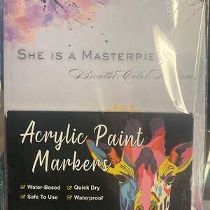 Meditation Coloring Book WITH 24 Acrylic Paint Set